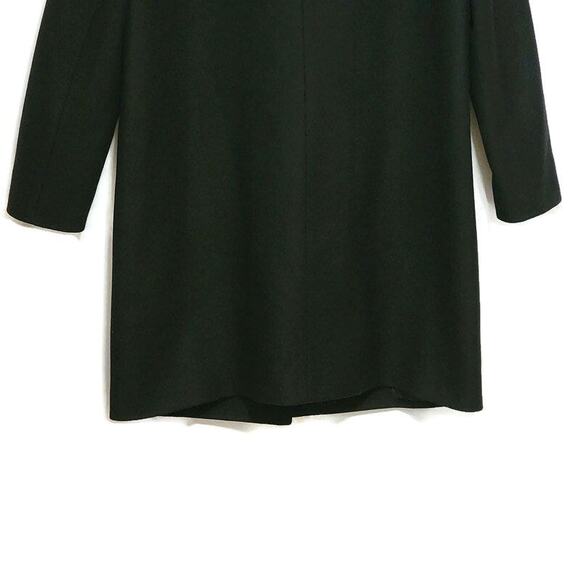 Theory Wool Cashmere Shawl Collar Single Breasted Mid Length Black Coat Size L - Picture 13 of 16